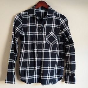 Uniqlo Flannel Shirt XS Black Red White Plaid